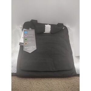 Baggallini Black Nylon Crossbody Bag Adjustable Strap Multiple Pockets Travel